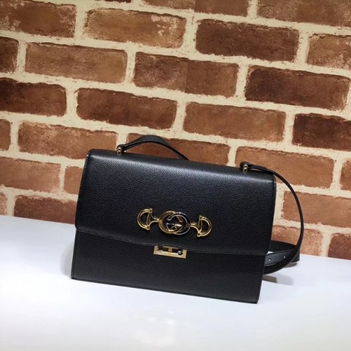 Кожена чанта през рамо Gucci GG 576388 Черна