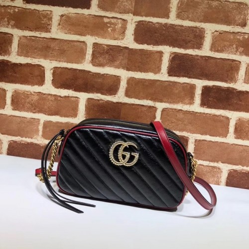 Чанта за през рамо Gucci GG Marmont Matelasse A447632 черна