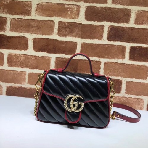 Чанта Gucci GG Marmont Mini с горна дръжка 583571 черна
