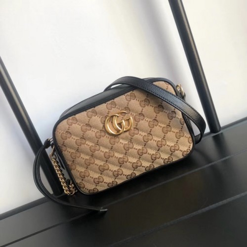 Gucci GG Marmont платнена мини чанта 448065 черна