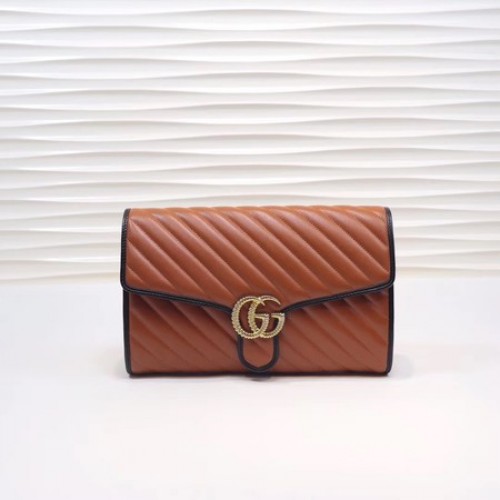 Чанта Gucci GG Marmont 498079 кафява