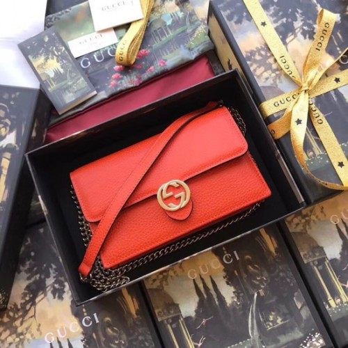 Чанта през рамо Gucci GG Marmont 510314 оранжева