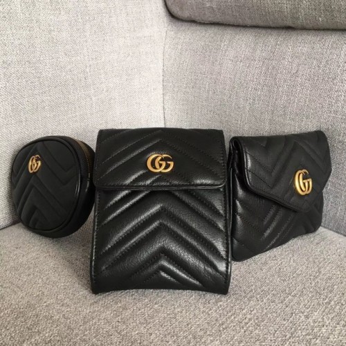 Чанта за колан Gucci GG Marmont matelasse 524597 черна