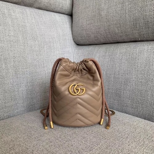 Мини чанта Gucci GG Marmont 575163 цвят кайсия
