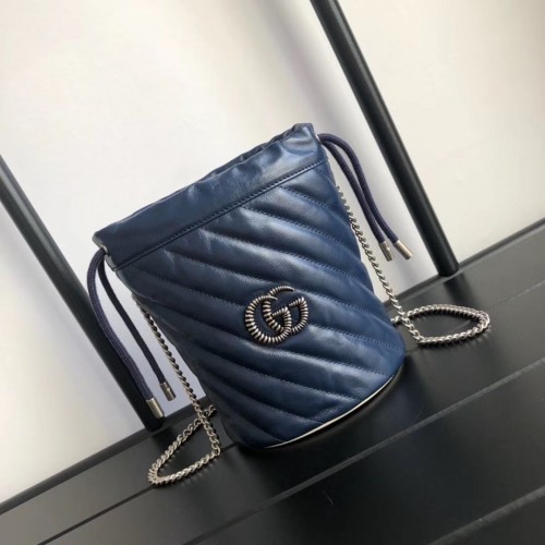 Мини чанта Gucci GG Marmont A575163 в тъмносиньо