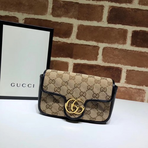 Мини чанта за рамо Gucci GG Marmont 574969 черна