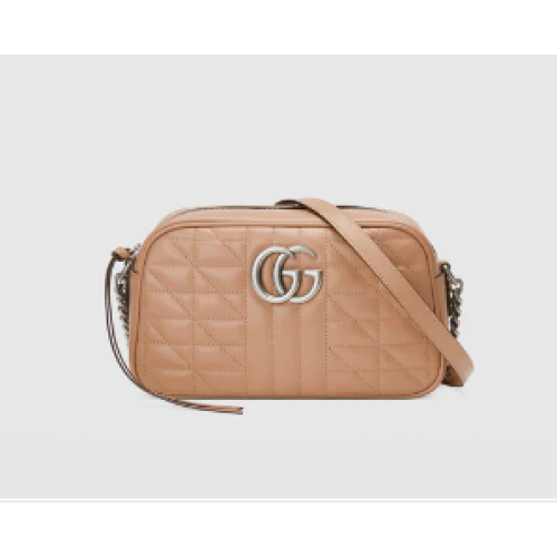 Малка чанта за рамо Gucci GG Marmont 447632 Розово-бежово