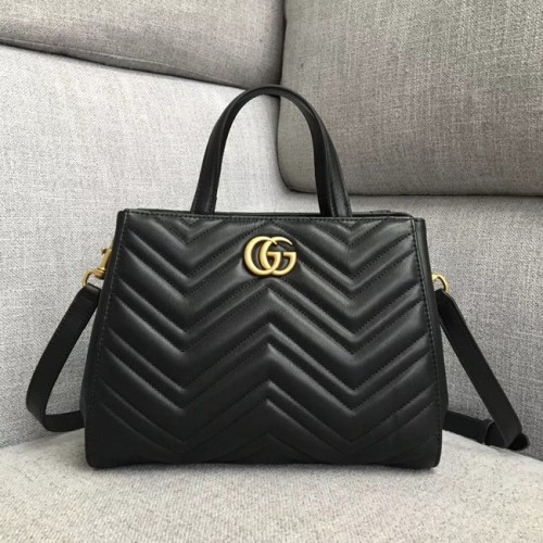 Малка чанта с горна дръжка Gucci GG Marmont 448054 черна