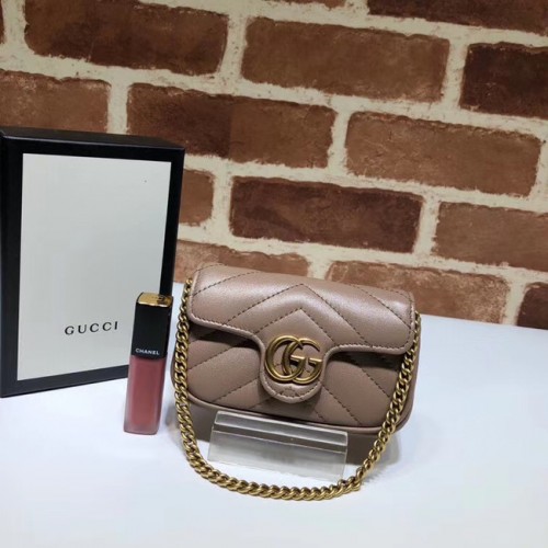 Чанта Gucci GG Marmont super Clutch 575161 Nude