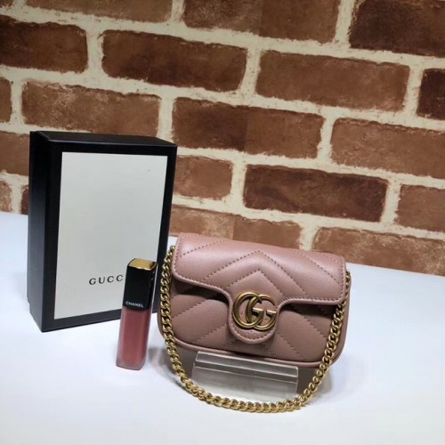 Чанта Gucci GG Marmont super Clutch 575161 розова