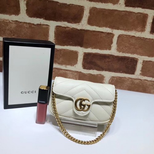 Чанта Gucci GG Marmont super Clutch 575161 бяла