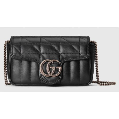 Gucci GG Marmont супер мини чанта 476433 черна