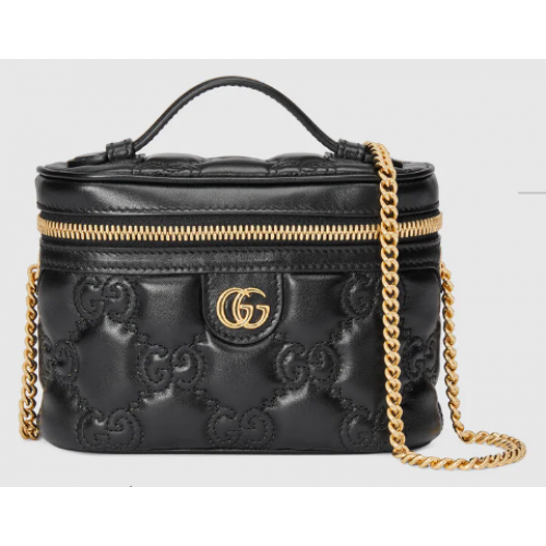 Мини чанта Gucci GG Matelasse с горна дръжка 723770 черна
