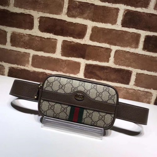 Gucci GG Original GG кожена чанта за колан 519308 кафява