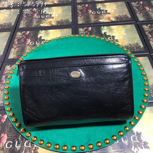 Чанта Gucci GG Original Leather Clutch 575991 черна