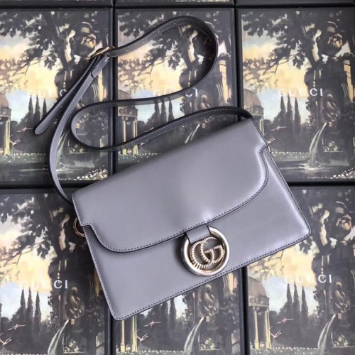 Чанта през рамо Gucci GG Original Leather 589474 сива