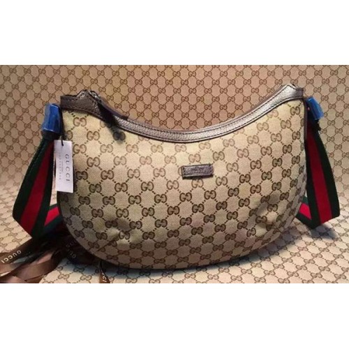 Чанта през рамо Gucci GG Plus Medium 181092 Кафява