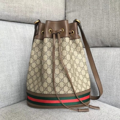 Чанта през рамо Gucci GG Supreme Canvas 504441 кафява