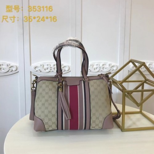 Чанта Gucci GG Supreme Canvas Tote 353116 Розова
