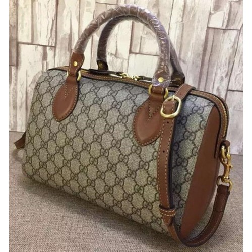 Чанта с горна дръжка Gucci GG Supreme 409529 кафява