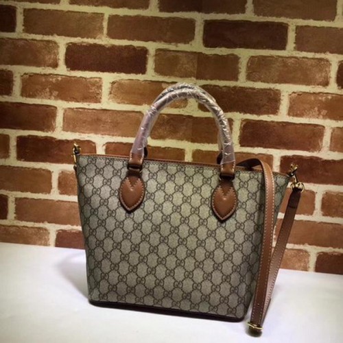 Чанта Gucci GG Supreme Tote 432124 Кафява