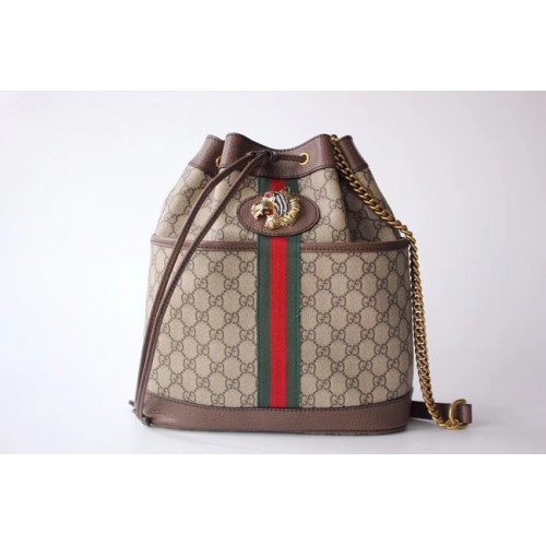 Чанта Gucci GG Supreme от плат Rajah средна дебелина 553961 Кафява