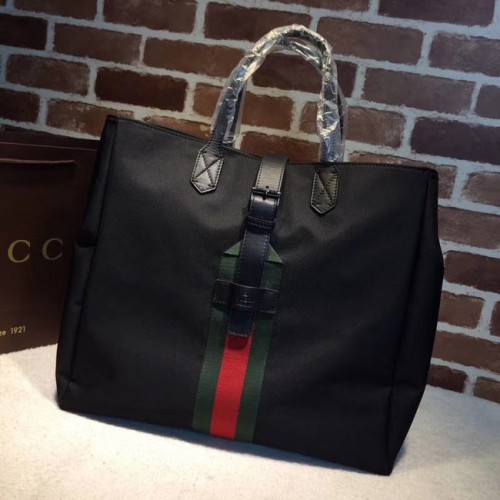 Чанта Gucci GG Supreme от плат с горна дръжка 337069 черна