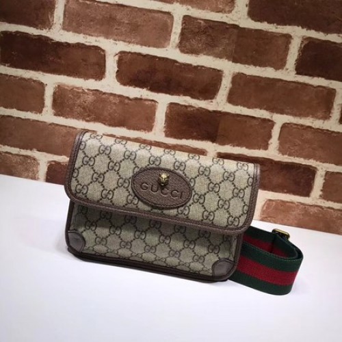 Чанта за кръста Gucci GG Canvas Supreme 489617 кафява