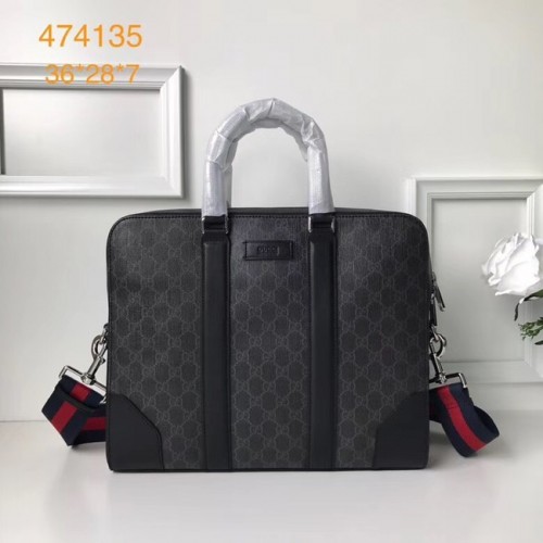 Чанта тип „тоут“ Gucci GG от високо качество, платнена, 387102, черна