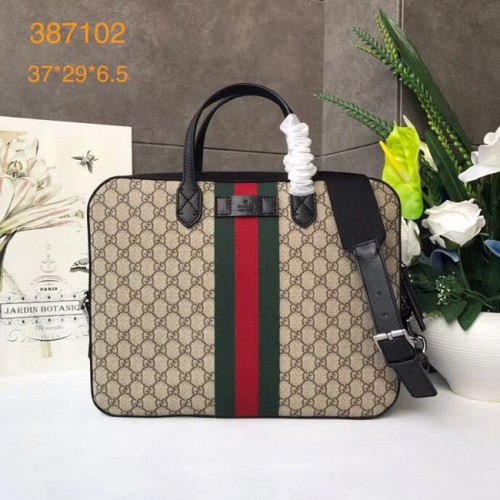 Чанта тип „тоут“ Gucci GG от висококачествен плат 387102 кафява