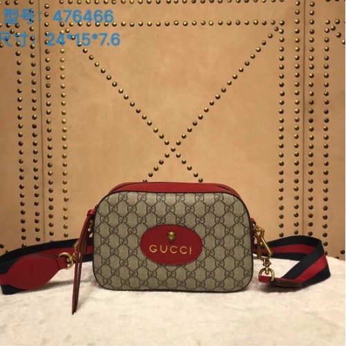 Чанта през рамо Gucci GG ophidia от плат 476466 червена