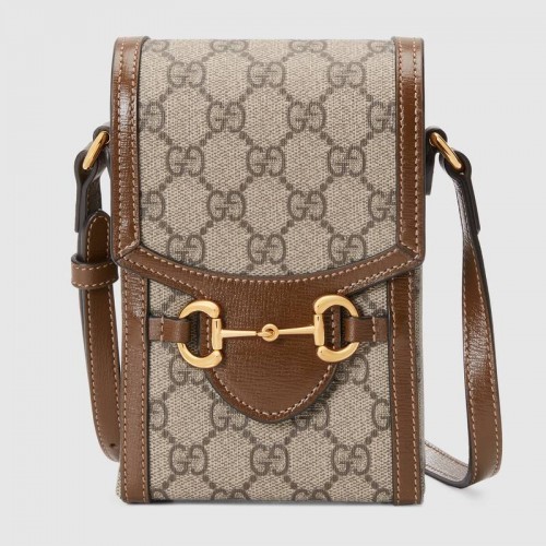 Мини чанта Gucci Horsebit 1955 625615 кафява