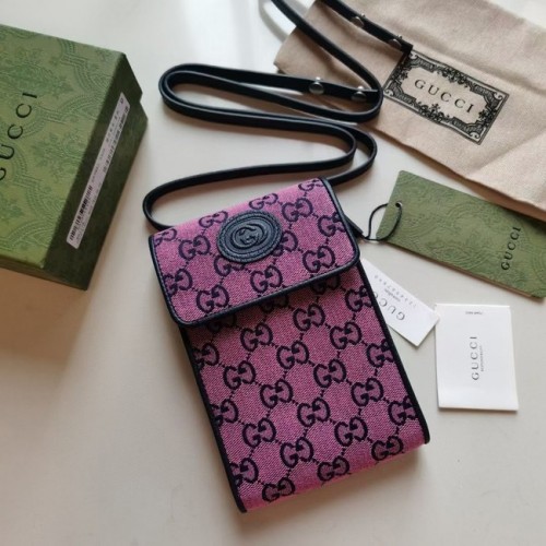 Мини чанта Gucci Horsebit 1955 657582 розова