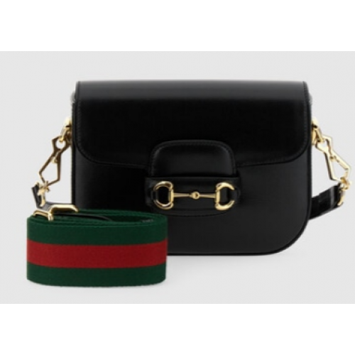 Мини чанта Gucci Horsebit 1955 658574 Черна