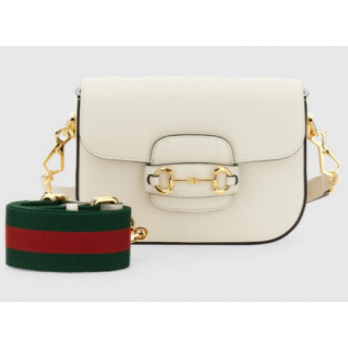 Мини чанта Gucci Horsebit 1955 658574 бяла