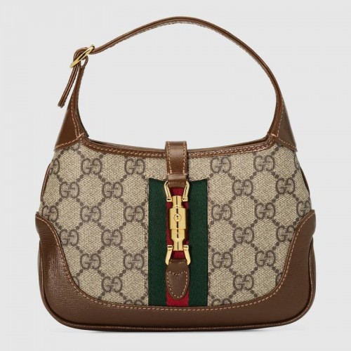 Мини чанта тип „хобо“ Gucci Jackie 1961 637092 кафява