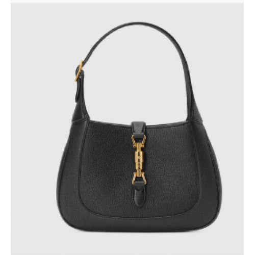 Малка чанта Gucci Jackie 1961 с естествени зърна 636709 Черна