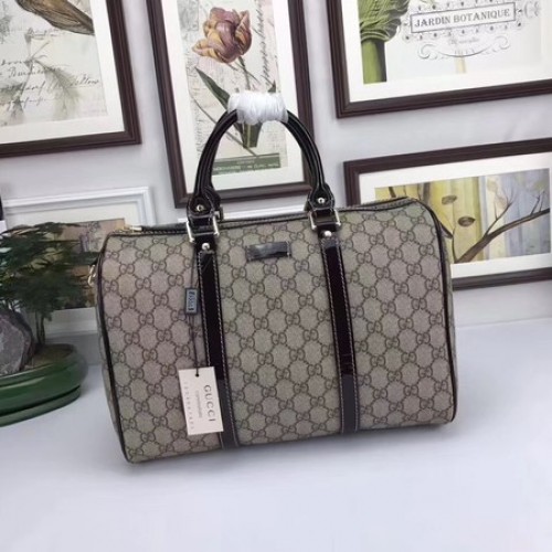 Чанта Gucci Joy Boston от GG Canvas 193603 кафява