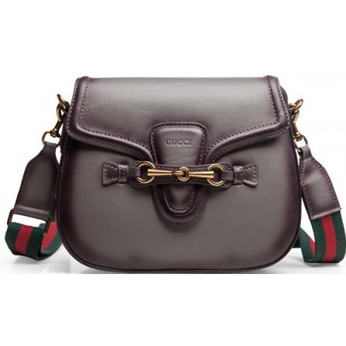 Чанти през рамо от телешка кожа Gucci Lady Web 383848 сиви