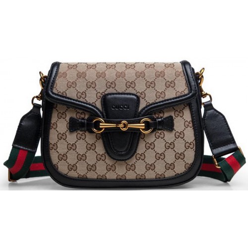 Чанта през рамо Gucci Lady Web Original GG Canvas 383848 Черна