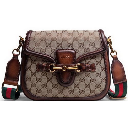 Чанта през рамо Gucci Lady Web Original GG Canvas 383848 Кафява
