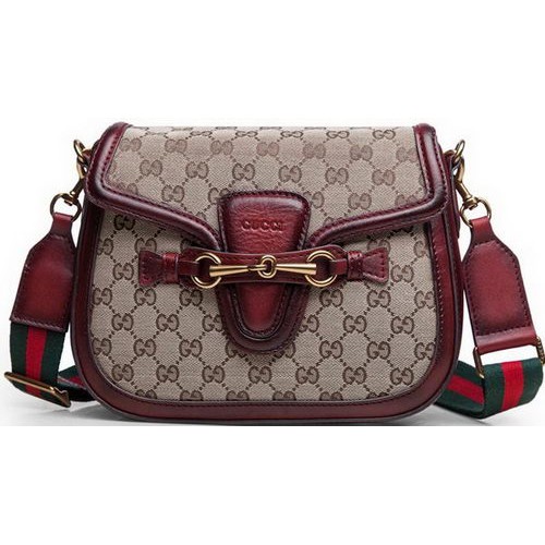 Чанта през рамо Gucci Lady Web Original GG Canvas 383848 Бордо