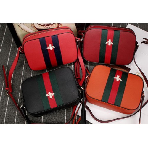 Кожена чанта през рамо Gucci 412008