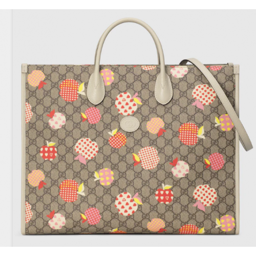 Голяма чантичка Gucci Les Pommes 659980 Бяла