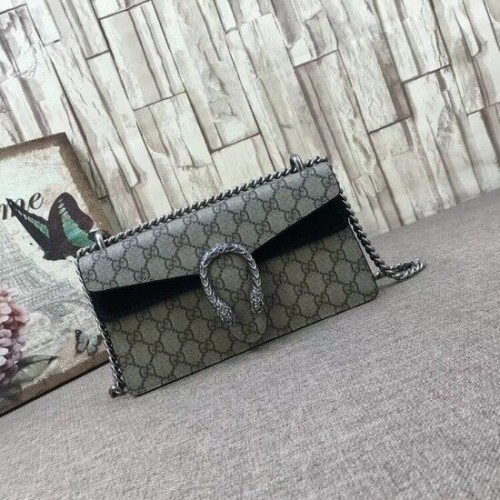 Чанта през рамо Gucci Medium Dionysus GG Canvas 499623 черна