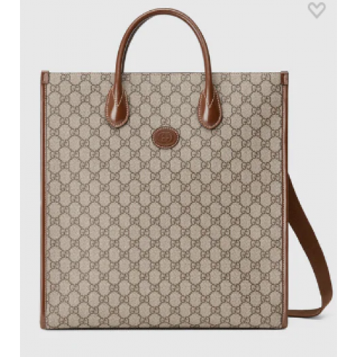 Чанта Gucci Medium с преплетени връзки G 674155 кафява
