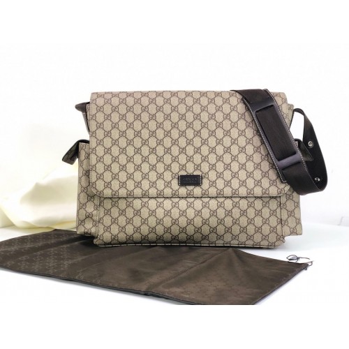 Чанта за пелени Gucci Messenger GG Plus 211131 сива