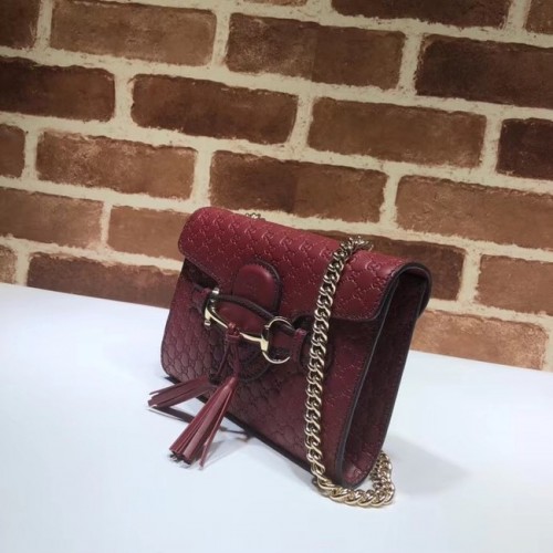 Gucci Mini кожена чанта 449636 червена