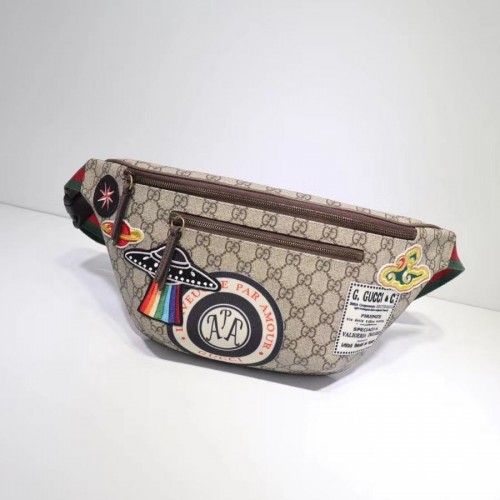 Чанта за колан Gucci Night Courrier мека GG Supreme Original Qaility 529711 кафява