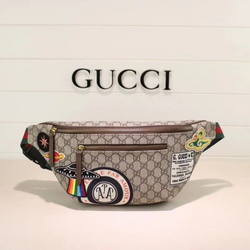Чанта за колан Gucci Night Courrier мека GG Supreme 529711 кафява
